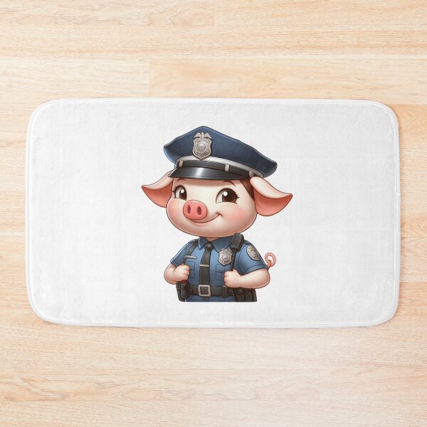 Item preview, Pig Police Officer - Law Cartoon Animal designed and sold by Confuzz1ed.