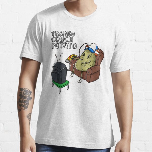 "I am a trained Couch Potato Funny TShirt for lazy grown Men & Kids