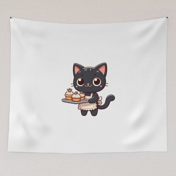 Item preview, Cat Baker - Sweet Dessert Cartoon designed and sold by Confuzz1ed.