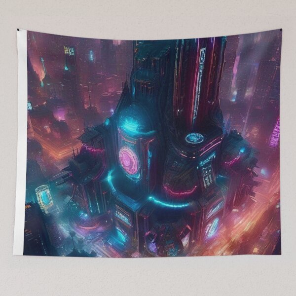 Item preview, Cyberpunk Cityscape 5 - Sci Fi Art concept designed and sold by Delerat7.