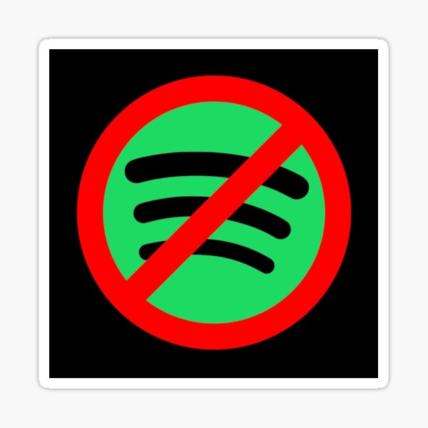 Item preview, No to Spotify  designed and sold by TheJuZShoW.