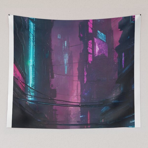 Item preview, Cyberpunk Cityscape 8 - Sci Fi Art concept designed and sold by Delerat7.