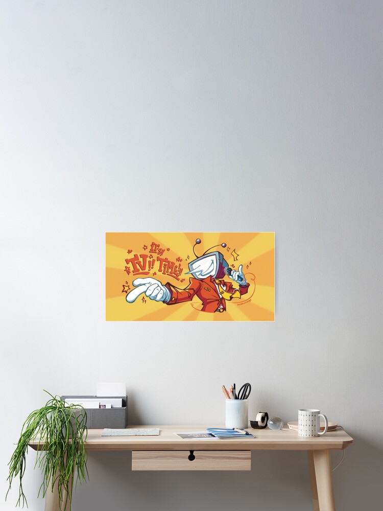 Thumbnail 2 of 3, Poster, It's TV Time! - Tenna Deltarune designed and sold by miroimirage.