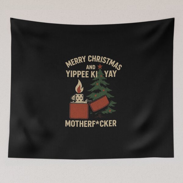 Item preview, MERRY CHRISTMAS AND YIPPEE KI YAY MOTHERF*CKER, die hard christmas designed and sold by NiceSign.