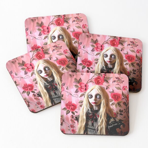 Item preview, Creepy Blonde Girl Shirt – Haunting Gothic Horror Inspired Spooky Character Design designed and sold by ArtbyJustis.