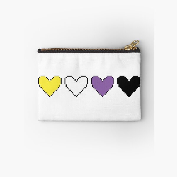 Item preview, nonbinary pride pixel hearts designed and sold by Her-XP.