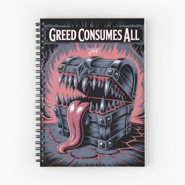 Item preview, cursed treasure greed consumes everything designed and sold by jbfart.
