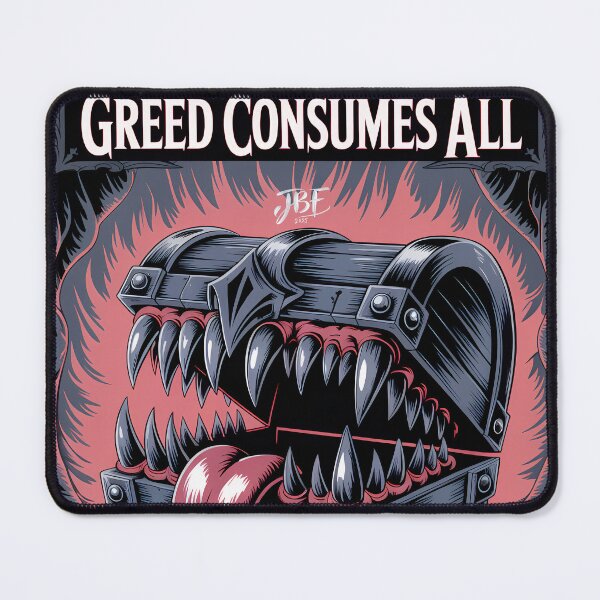 Item preview, cursed treasure greed consumes everything designed and sold by jbfart.
