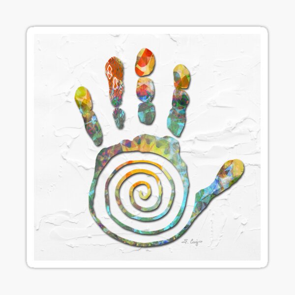 Item preview, Mandala Healing Hand Art designed and sold by Sharon Cummings Art.