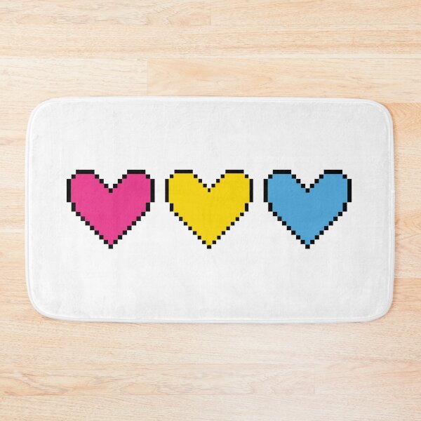 Item preview, pansexual pride pixel hearts designed and sold by Her-XP.