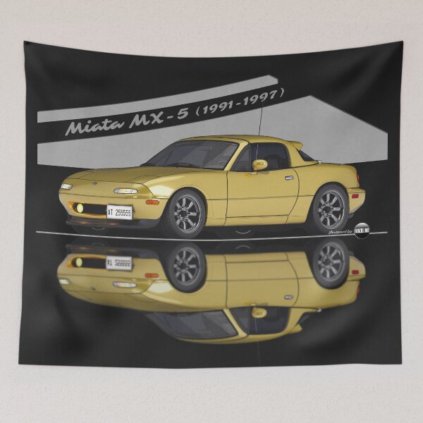 Item preview, Miata - MX-5 NA 1991-1997 (Sunburst Yellow) - Small Car, Big Smile designed and sold by Azaziel.