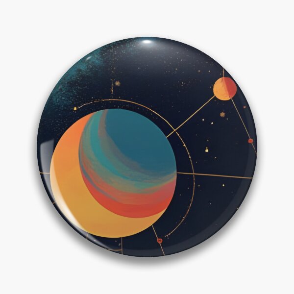 Item preview, Geometric Galaxy – Celestial Map in Bauhaus Pop Art Style designed and sold by WhimsicalThredz.