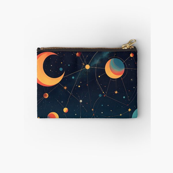 Item preview, Geometric Galaxy – Celestial Map in Bauhaus Pop Art Style designed and sold by WhimsicalThredz.