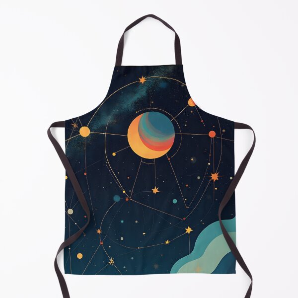 Item preview, Geometric Galaxy – Celestial Map in Bauhaus Pop Art Style designed and sold by WhimsicalThredz.