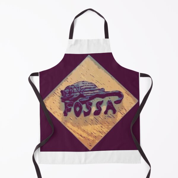 Item preview, Madagascan Fossa Intarsia with Black Background Red Letters designed and sold by Jonathan's Nature Crafts.