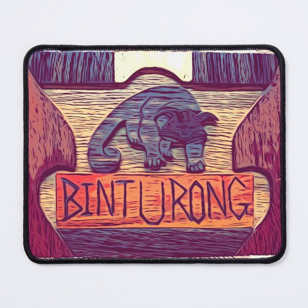 Item preview, Asian Jungle Binturong Intarsia in Fancy Chair designed and sold by Jonathan's Nature Crafts.
