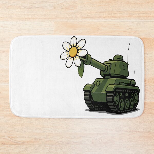 Item preview, Make Peace Not War Tank And Flower Design designed and sold by EZPAINT.