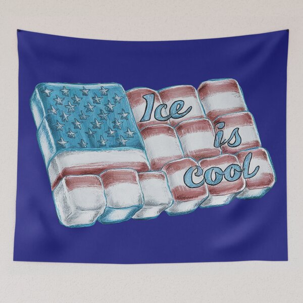Item preview, 3D Ice Cube with American Flag Design designed and sold by AnimalAirtistry.