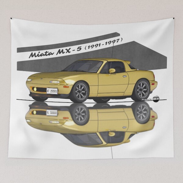 Item preview, Miata - MX-5 NA 1991-1997 (Sunburst Yellow) - Small Car, Big Smile designed and sold by Azaziel.