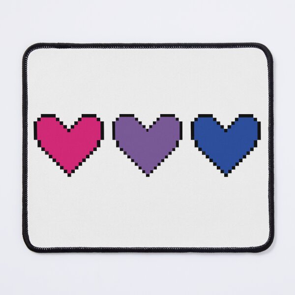 Item preview, bisexual flag pride pixel hearts designed and sold by Her-XP.
