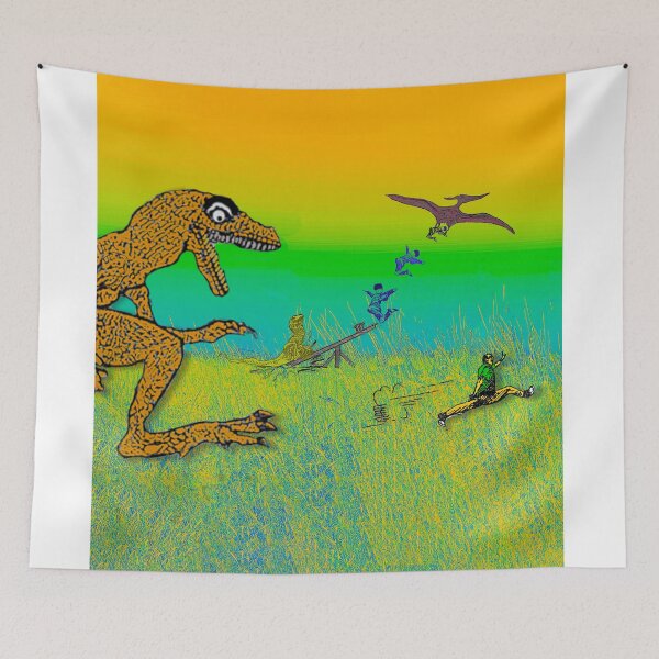 Item preview, Dinosaurs running wild through the park! designed and sold by UncleBunkle.