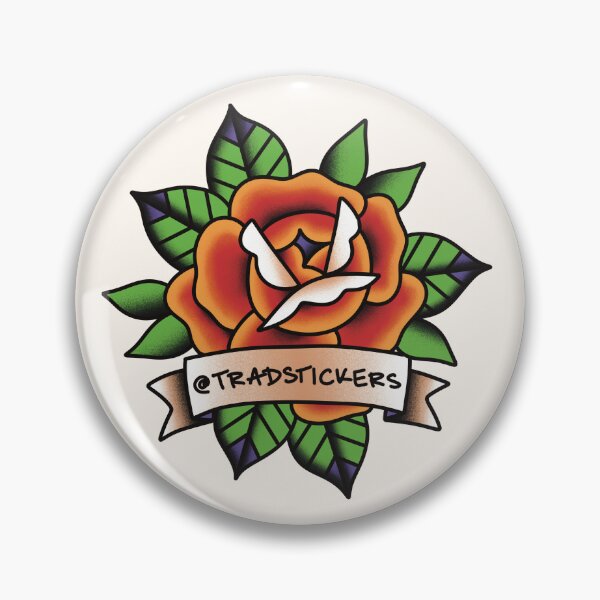 Item preview, @TradStickers Logo Rose Golden Red designed and sold by TradStickers.