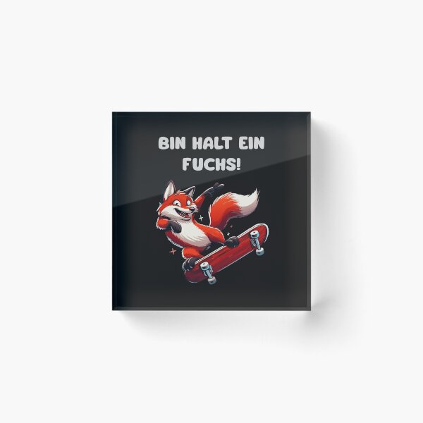 Item preview, Funny Sports Product Fox on a skateboard- BIN HALT EIN FUCHS designed and sold by Gadget80.