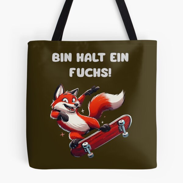 Item preview, Funny Sports Product Fox on a skateboard- BIN HALT EIN FUCHS designed and sold by Gadget80.