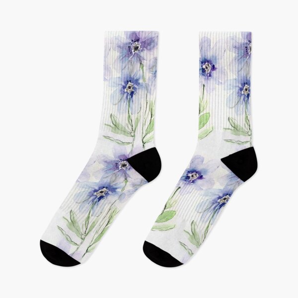 Item preview, Transparent Blue Watercolor Flowers designed and sold by Kara Draws.