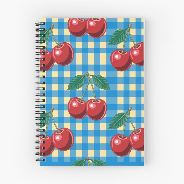 Item preview, Blue gingham cherries designed and sold by CandyVenom.