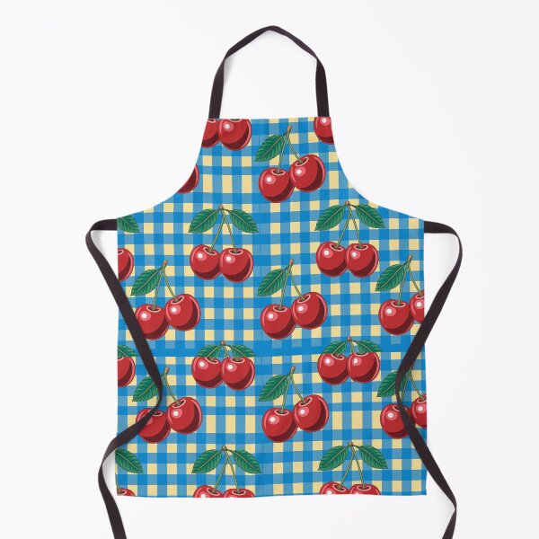 Item preview, Blue gingham cherries designed and sold by CandyVenom.