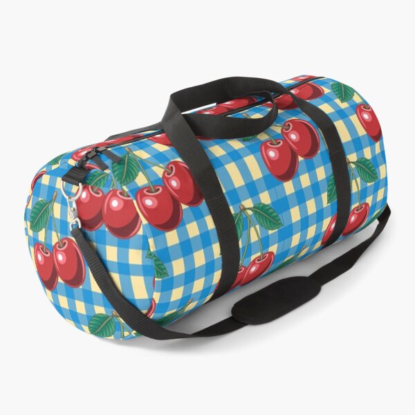 Item preview, Blue gingham cherries designed and sold by CandyVenom.