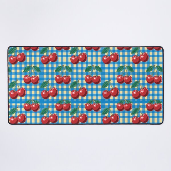 Item preview, Blue gingham cherries designed and sold by CandyVenom.