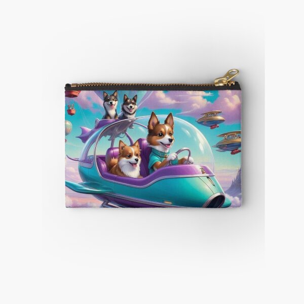 Item preview, Dog Driving Space Car With Friends Passing By Temple And Turrets designed and sold by Melantari Vizuns.