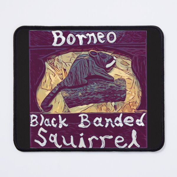 Item preview, Borneo Black Banded Squirrel on Branch Intarsia designed and sold by Jonathan's Nature Crafts.