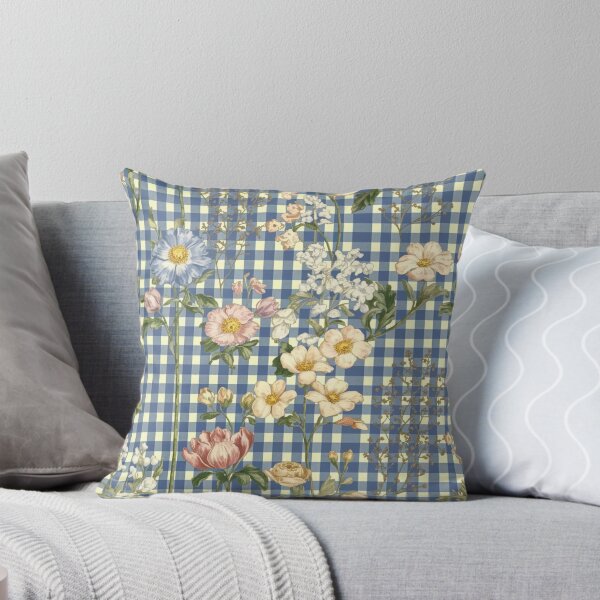 Item preview, Blue gingham floral designed and sold by CandyVenom.