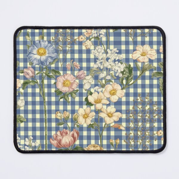 Item preview, Blue gingham floral designed and sold by CandyVenom.