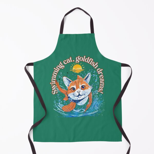 Item preview, Swimming cat, goldfish dreams! cute animal pun tshirt  designed and sold by JumWow.