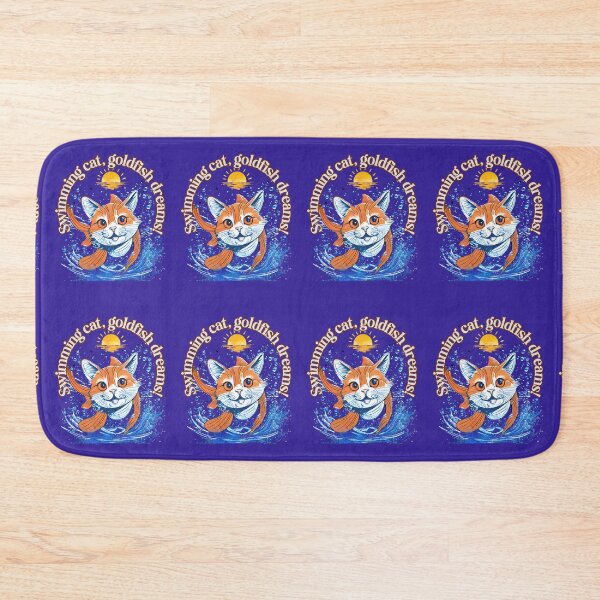 Item preview, Swimming cat, goldfish dreams! cute animal pun tshirt  designed and sold by JumWow.