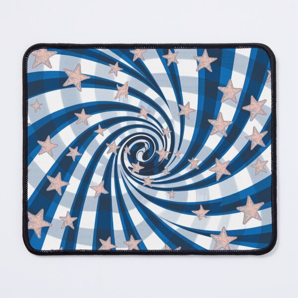 Item preview, Blue gingham swirl designed and sold by CandyVenom.