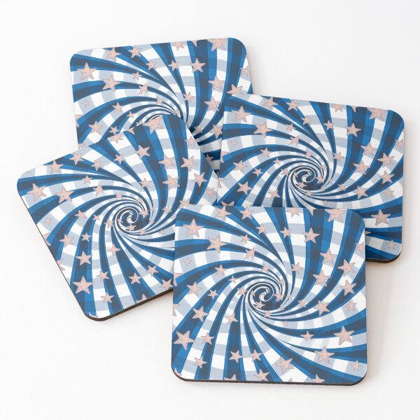 Item preview, Blue gingham swirl designed and sold by CandyVenom.