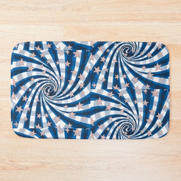 Item preview, Blue gingham swirl designed and sold by CandyVenom.