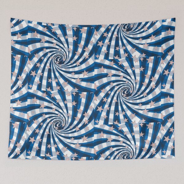 Item preview, Blue gingham swirl designed and sold by CandyVenom.