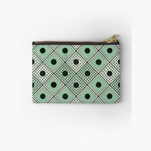Item preview, Green and Black Geometric Dot Seamless Pattern, Retro Modern Print designed and sold by KlarkiteTees.