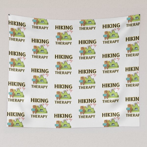 Item preview, Hiking is My Therapy – Cute Bear Hiking Nature Design designed and sold by Compassolo.