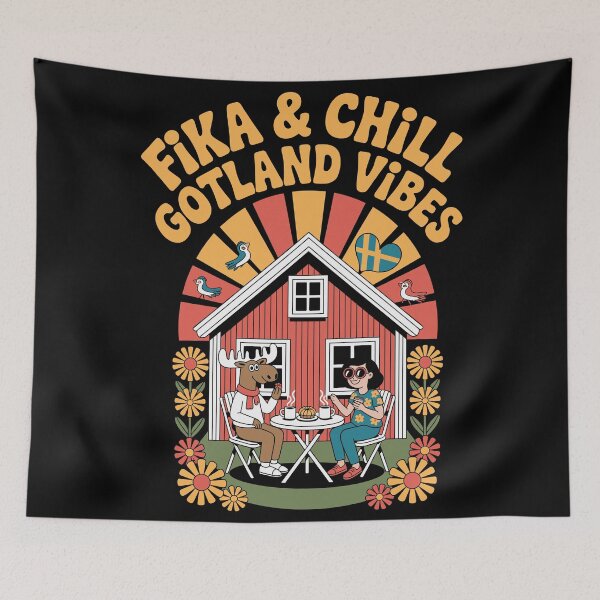 Item preview, Fika & Chill – Gotland Vibes Swedish Coffee Time designed and sold by paulo silveira.