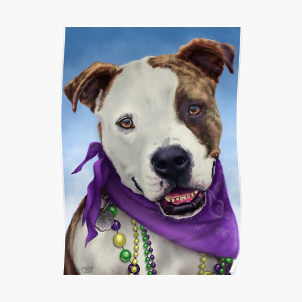Mardi Gras Dog Poster