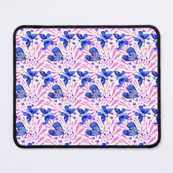 Item preview, Bustling Navy Blue Chinoiserie Moths/Floristic /Large Scale designed and sold by Nawafiadesigns.