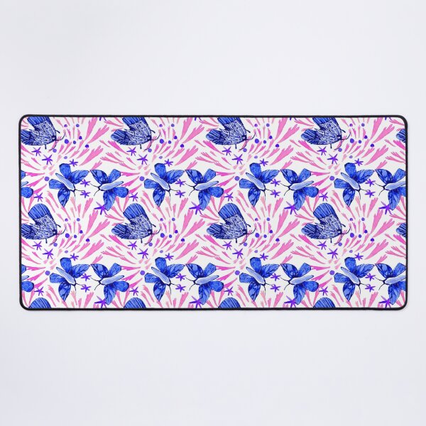 Item preview, Bustling Navy Blue Chinoiserie Moths/Floristic /Large Scale designed and sold by Nawafiadesigns.
