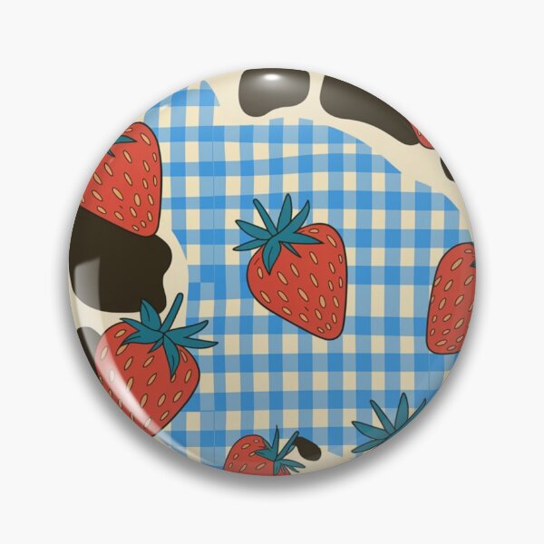 Item preview, Blue gingham cow print designed and sold by CandyVenom.